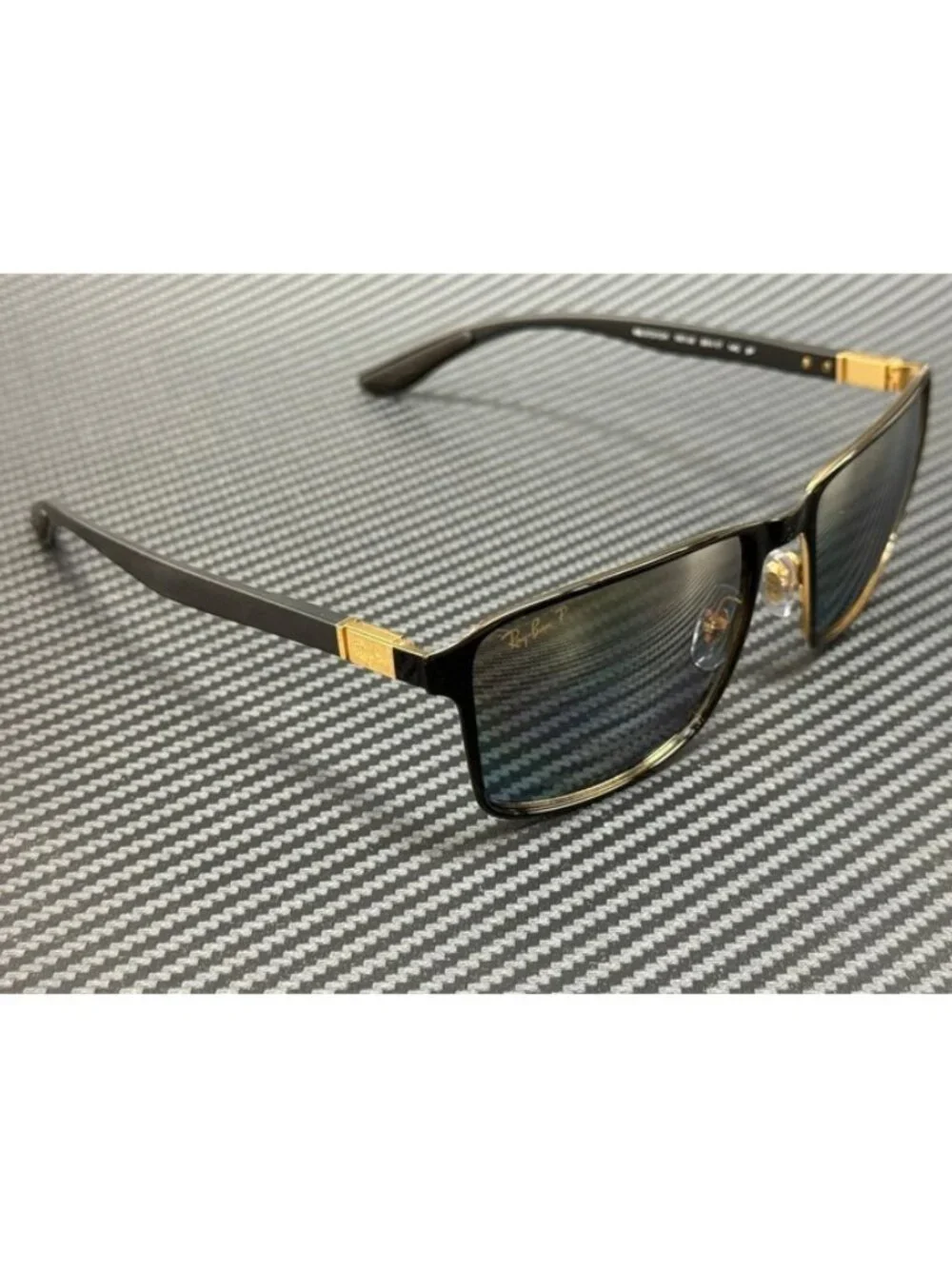 New Black Men Black Gold Sunglasses 59-17-145